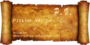 Pittler Véta névjegykártya
